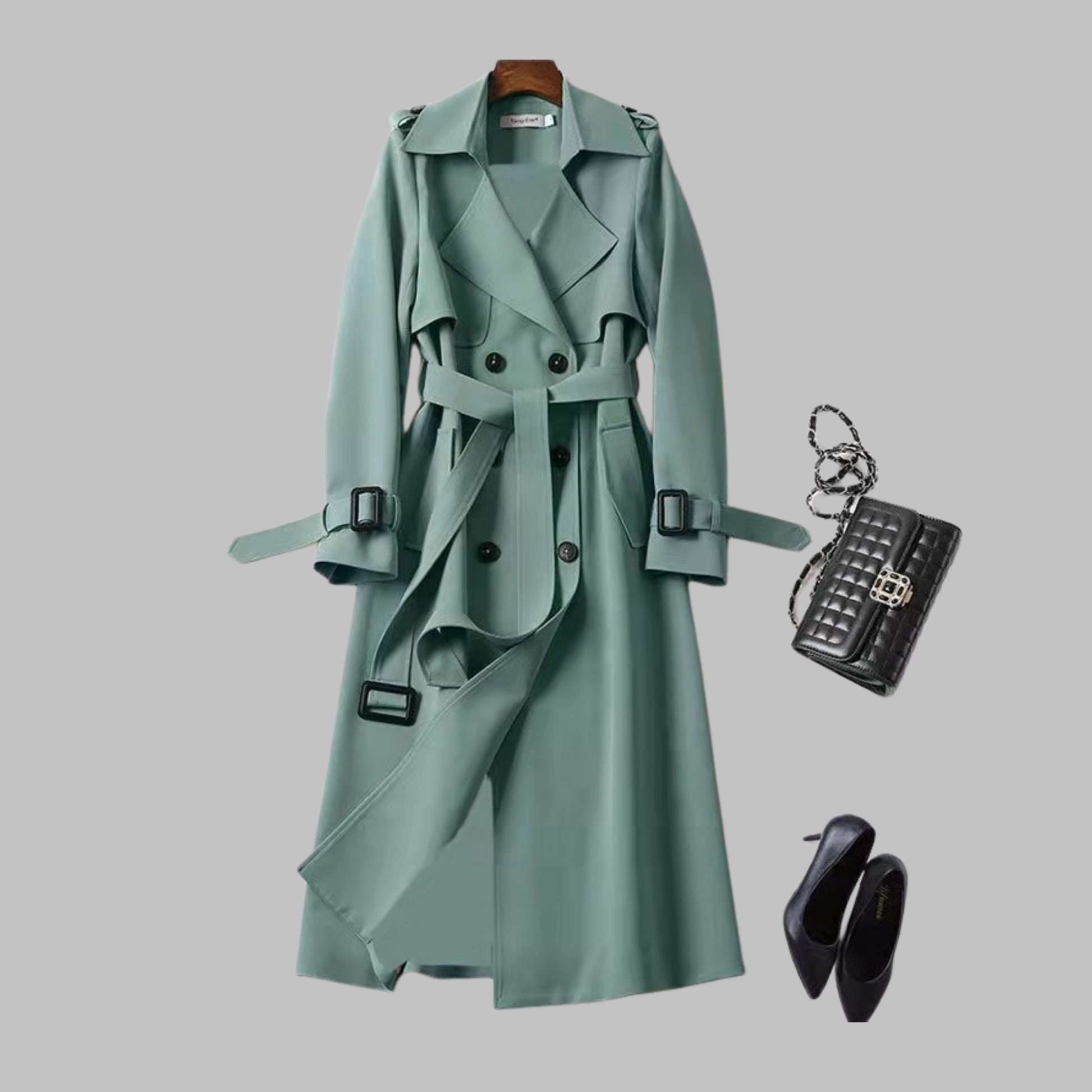 Tia knee-length loose coat in a relaxed fit, shown in multiple colours