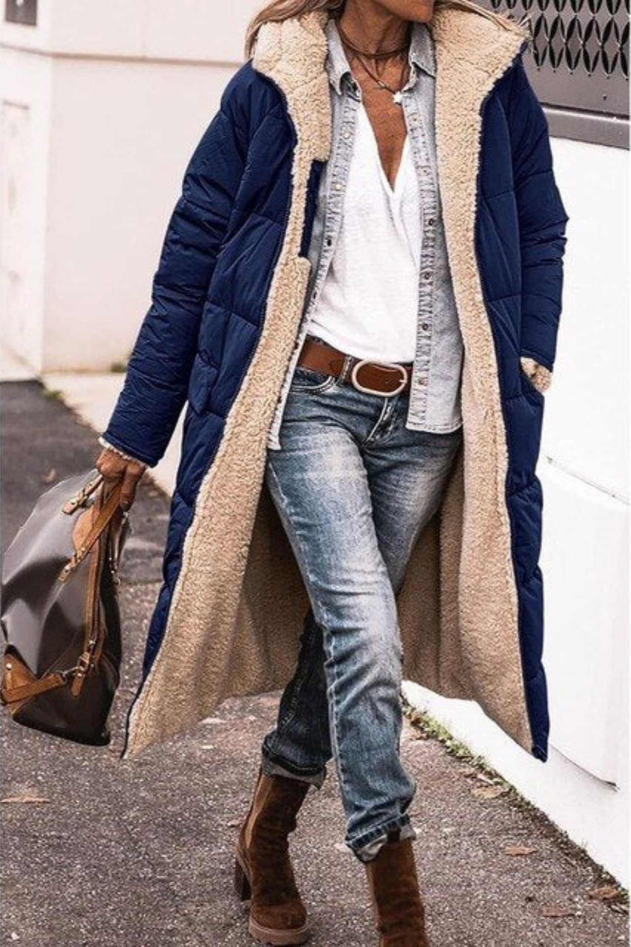 Sasha elegant reversible tailored womens coat shown in a rich colourway