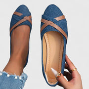 Bea comfortable everyday slip-on shoes shown in blue, black and light blue