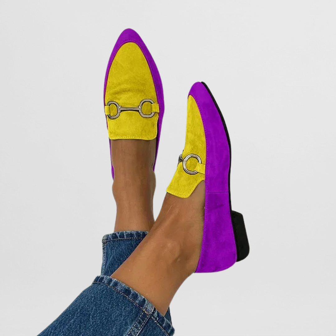 Hyelianne comfortable slip-on loafers in soft lilac tones for women