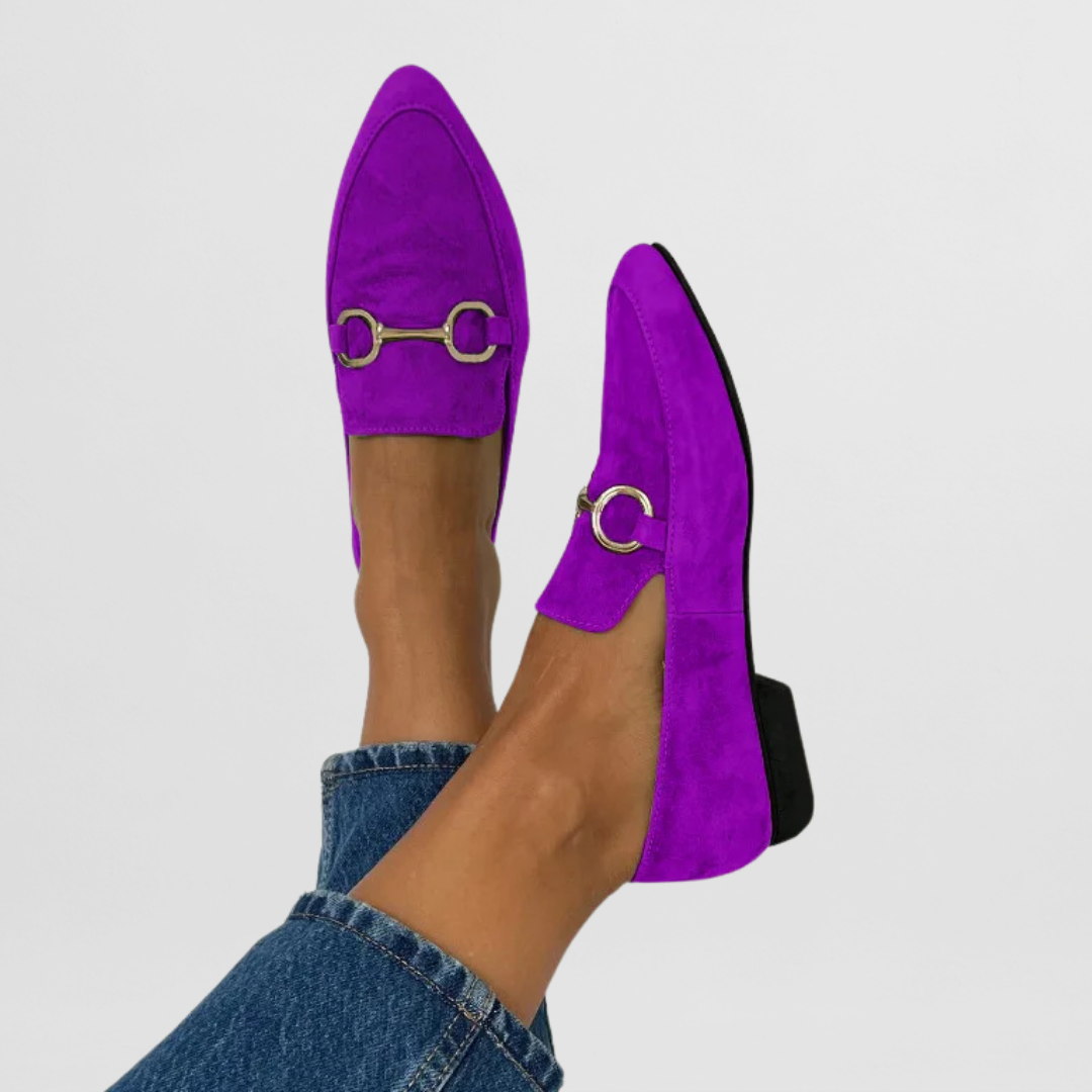 Hyelianne comfortable slip-on loafers in soft lilac tones for women
