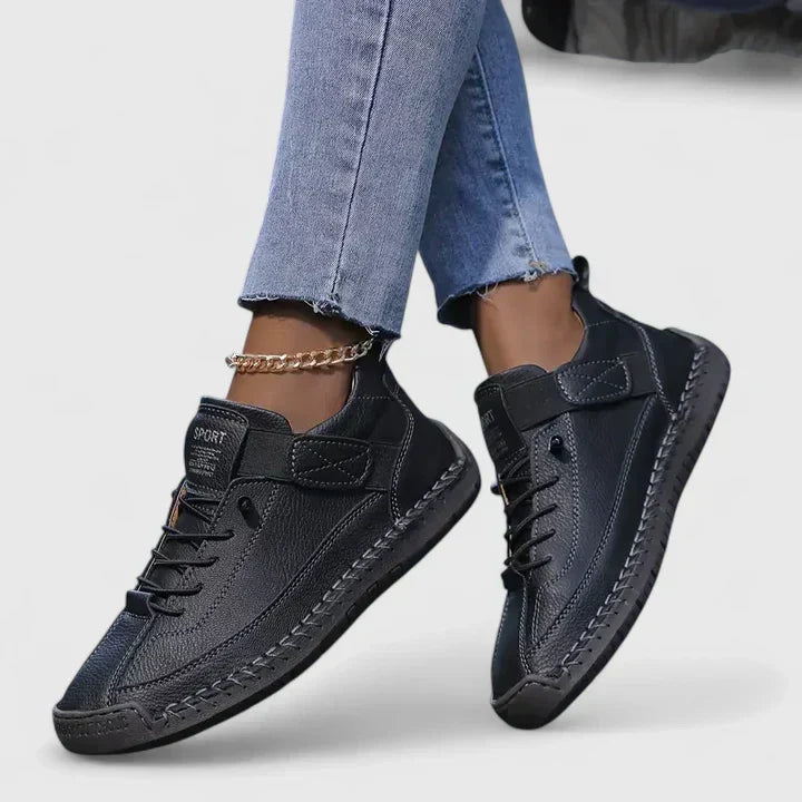 Comfortable everyday lace-up sneakers shown in multiple colours