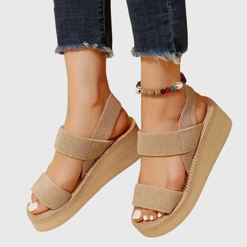 Kelsey | Open-Toe Platform Sandals with Ankle Strap