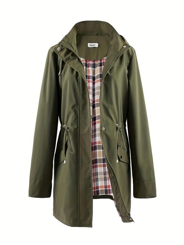 Annora windproof tailored trench coat shown in black, navy blue, army green and pink