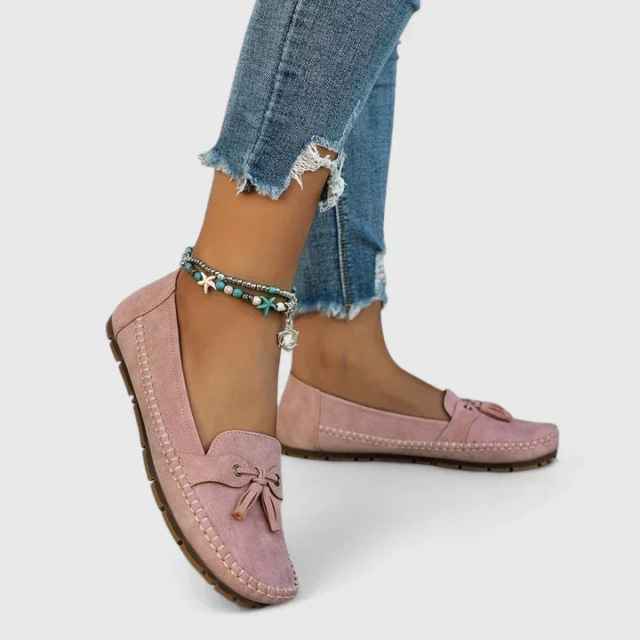 Emmaleigh comfortable slip-on loafers for women shown in neutral and soft colours