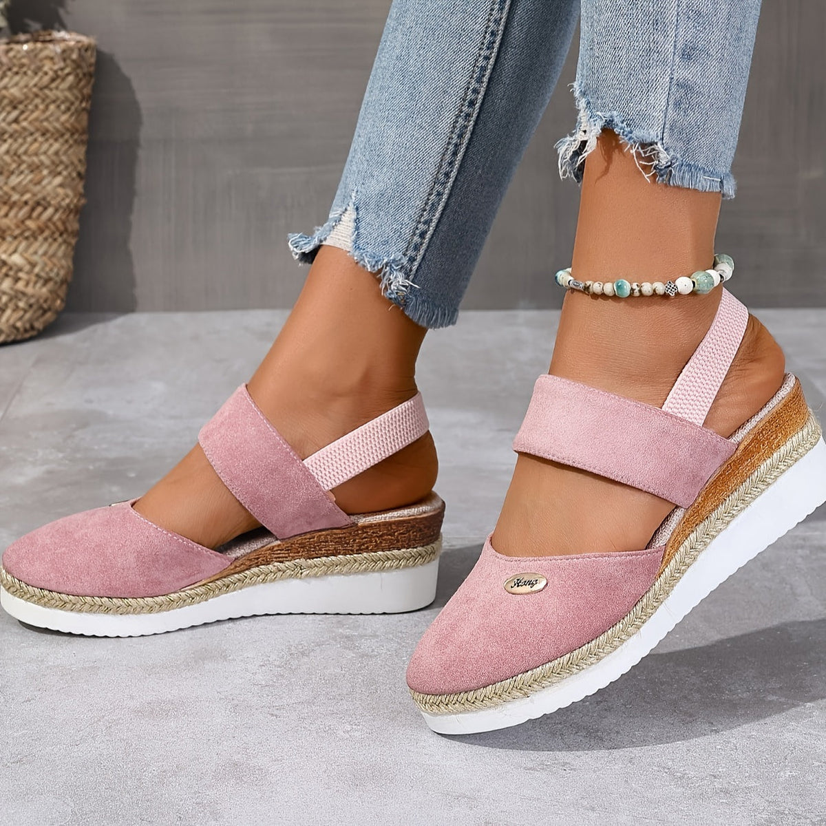 Harlowe wedge sandals detail
