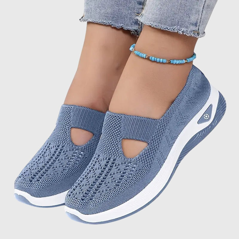 Comfortable women's slip-on shoes shown in multiple colours