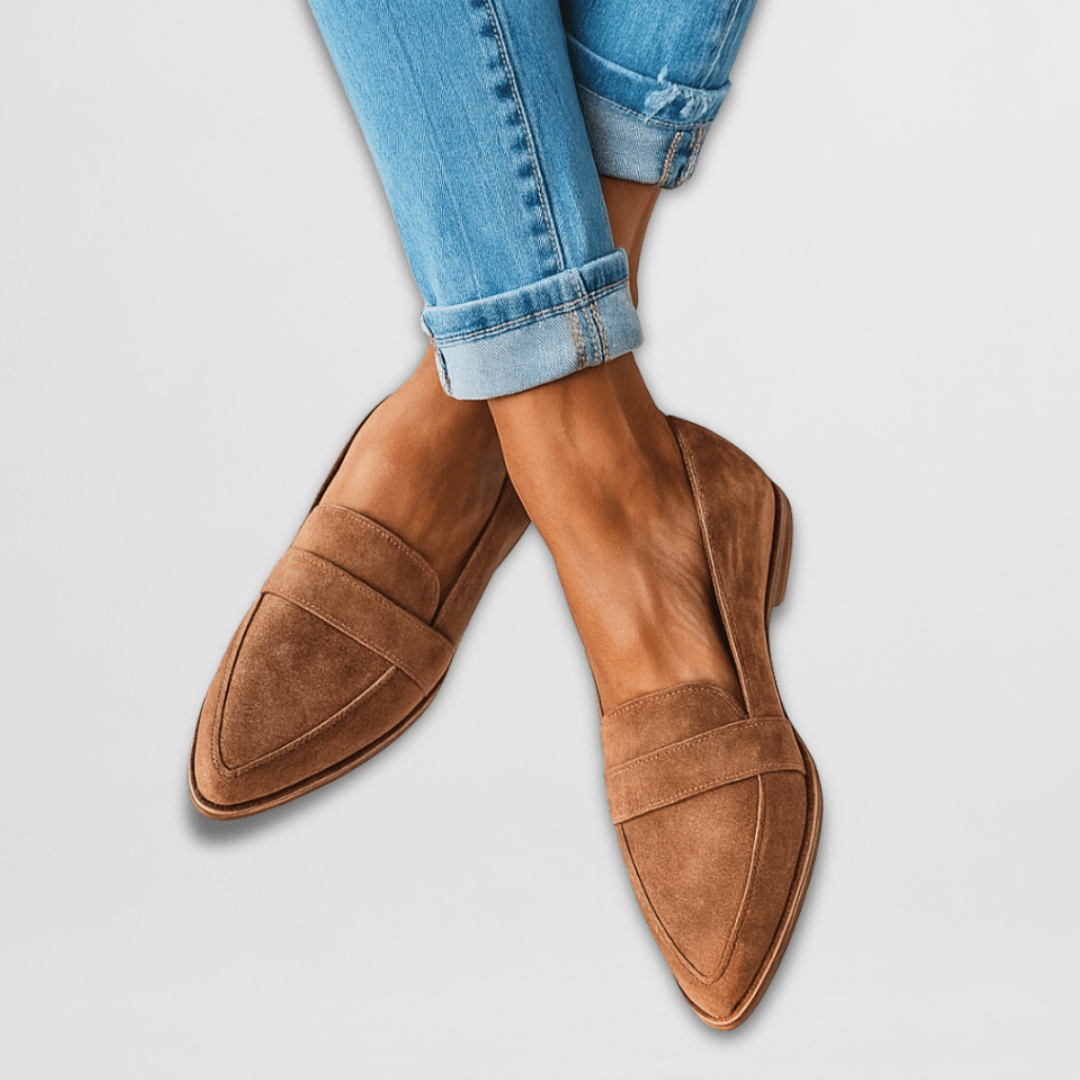 Helen soft slip-on loafers for women shown in brown, gray, black and leopard print
