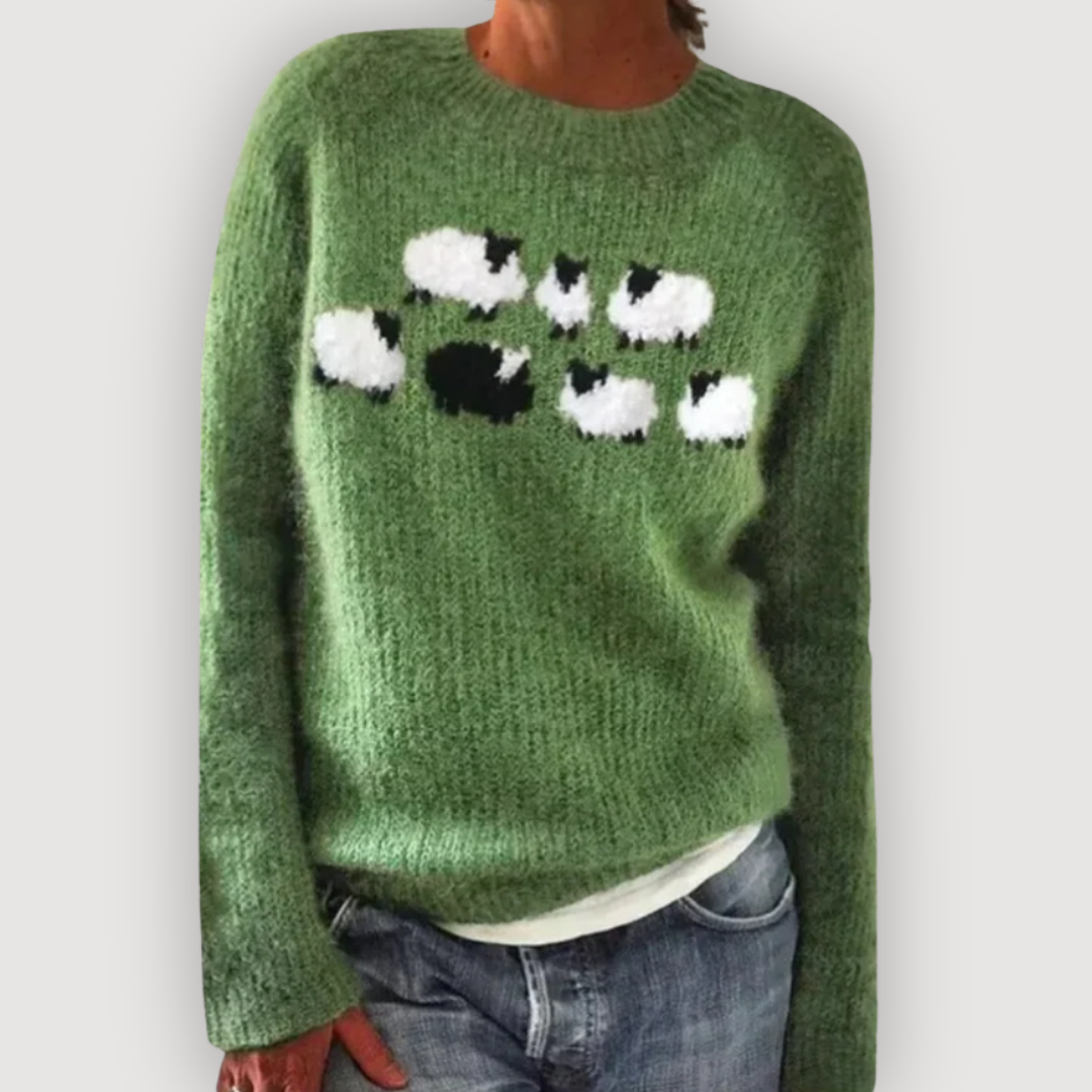 Lucy soft sheep knit jumper shown in multiple colours