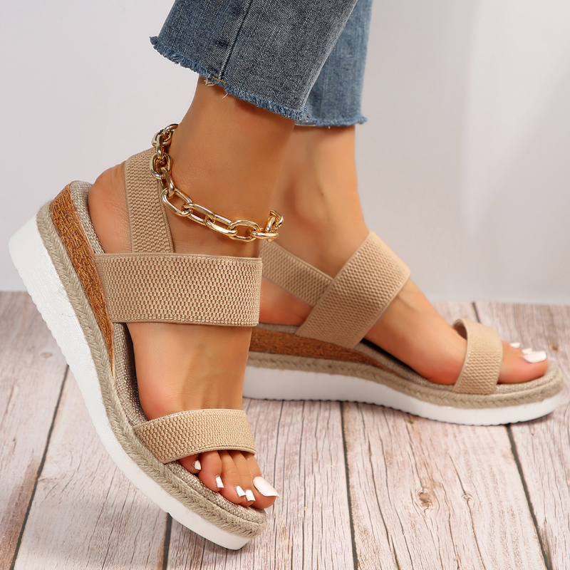 Monaco | Woven Knit Platform Sandals