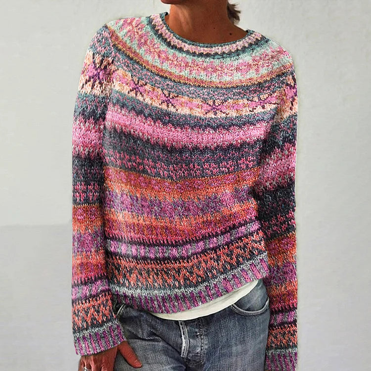 Madison cosy Icelandic-inspired knit sweater with soft textured weave