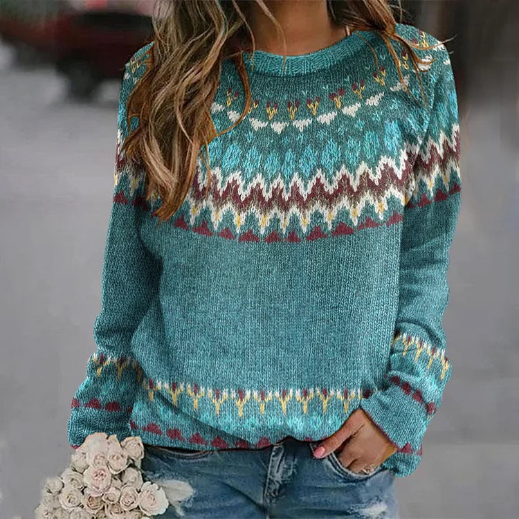 Sofia timeless cosy knit sweater styled for effortless everyday layering