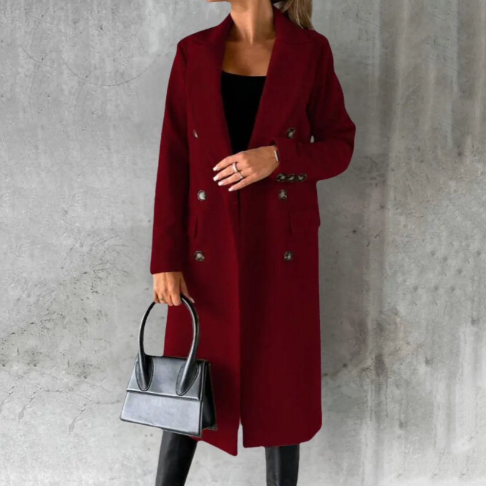 Alexa tailored wool trench coat shown in several colours, styled for everyday wear