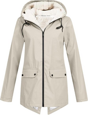 Amelia soft fleece hoodie shown in a relaxed casual fit and neutral colour