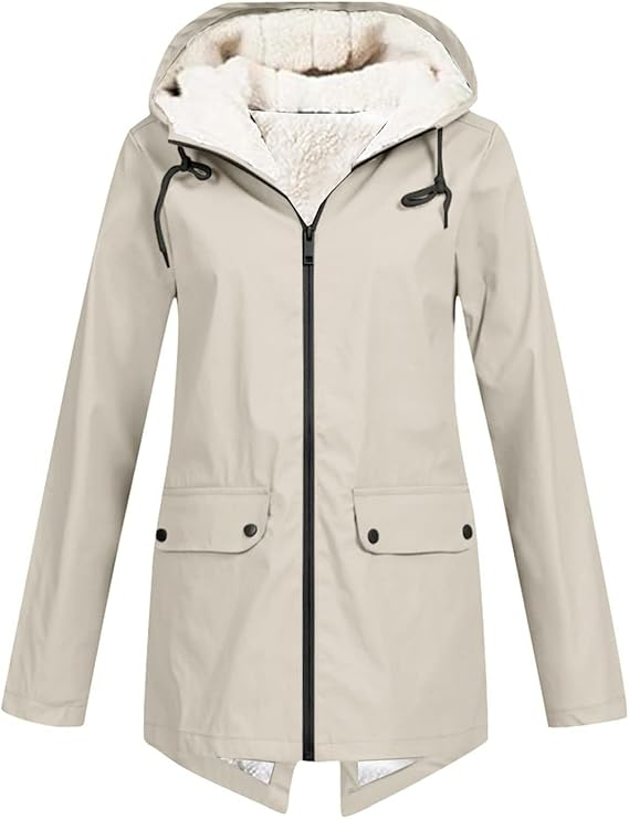 Amelia soft fleece hoodie shown in a relaxed casual fit and neutral colour