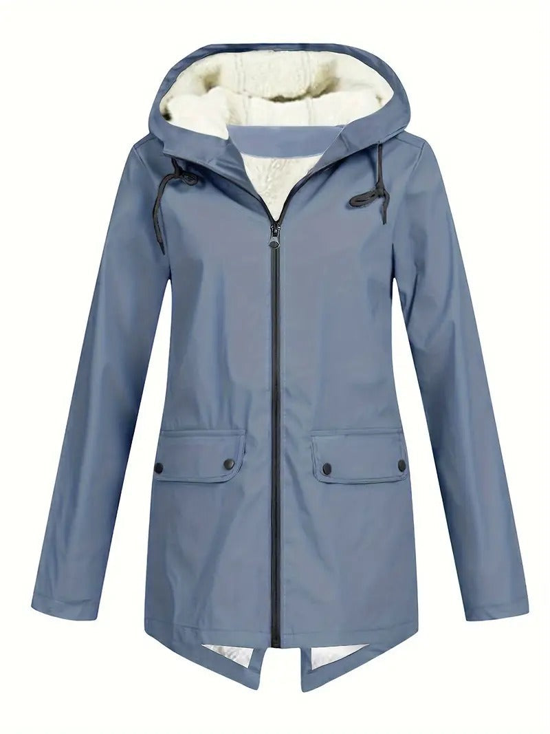 Amelia soft fleece hoodie shown in a relaxed casual fit and neutral colour