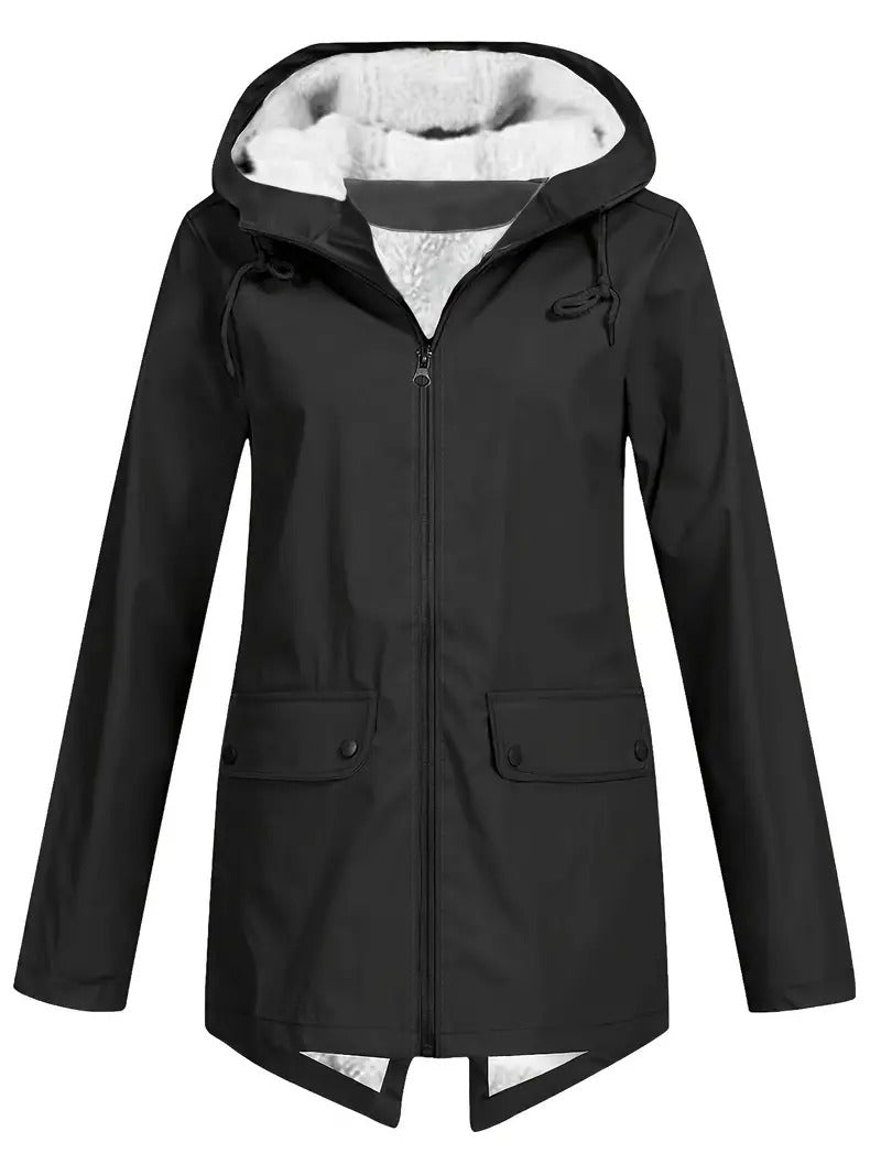 Amelia soft fleece hoodie shown in a relaxed casual fit and neutral colour
