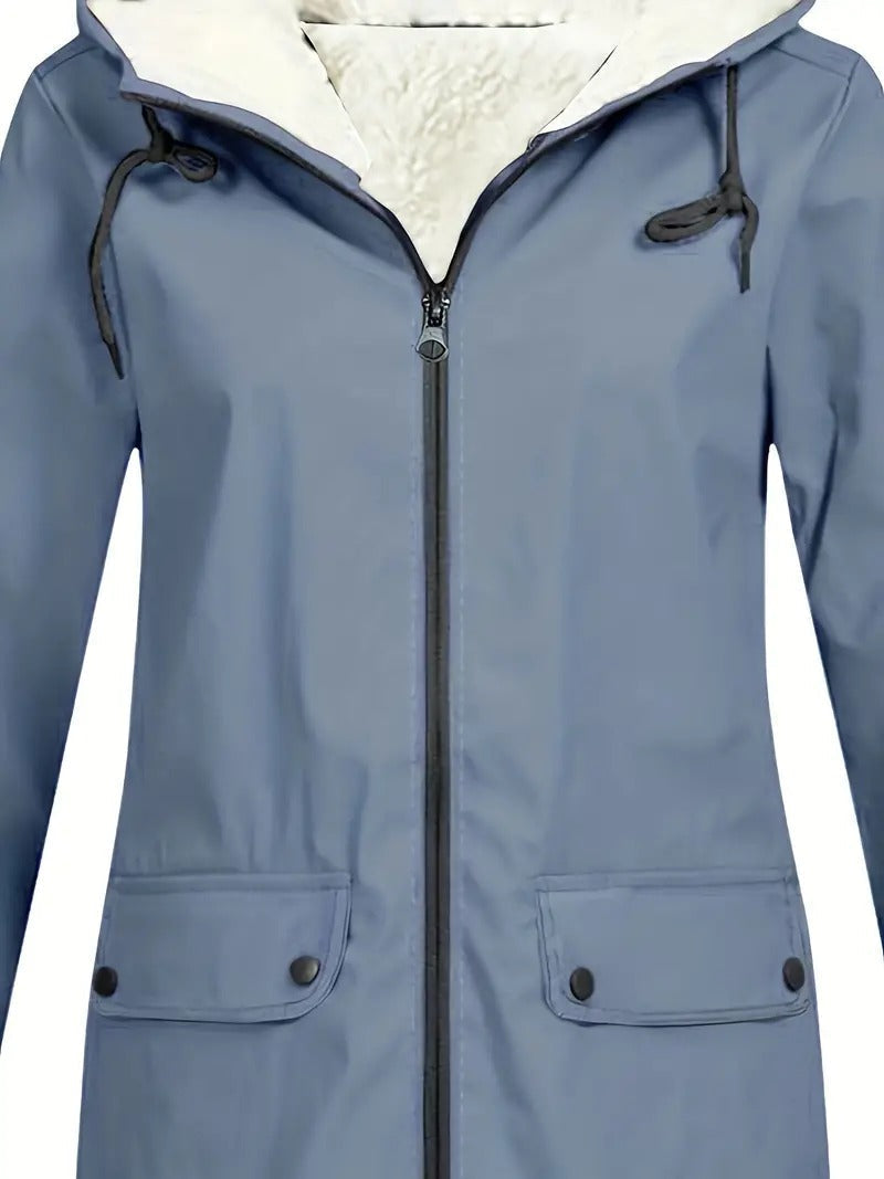 Amelia soft fleece hoodie shown in a relaxed casual fit and neutral colour