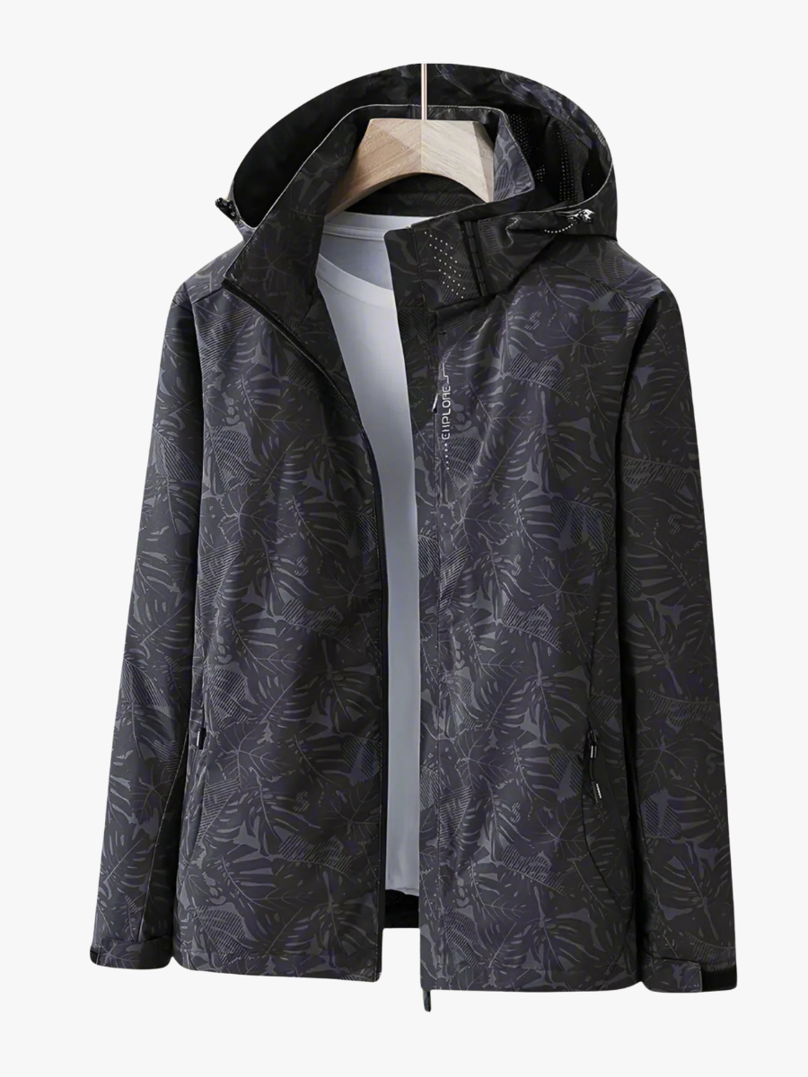 Lightweight women's jacket with a subtle leaf pattern, shown in several colours