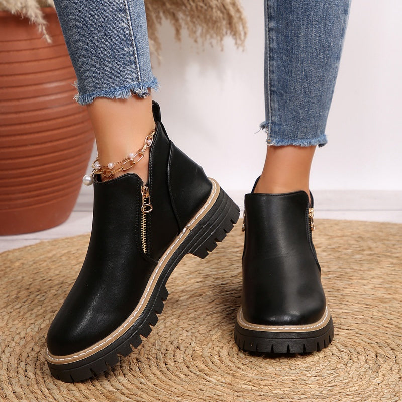 Kryeli | Roomy Toe Box Cushioned Ankle Boots