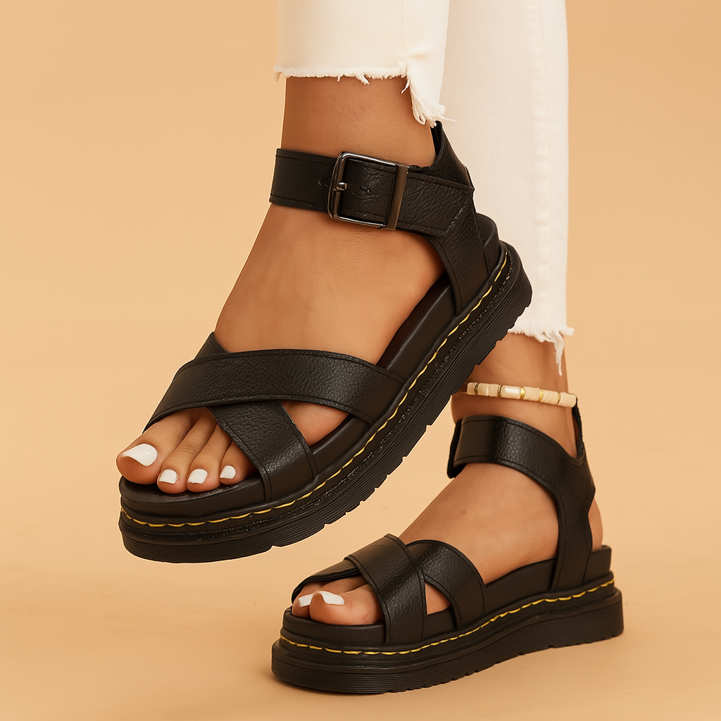 Amaris platform sandals side