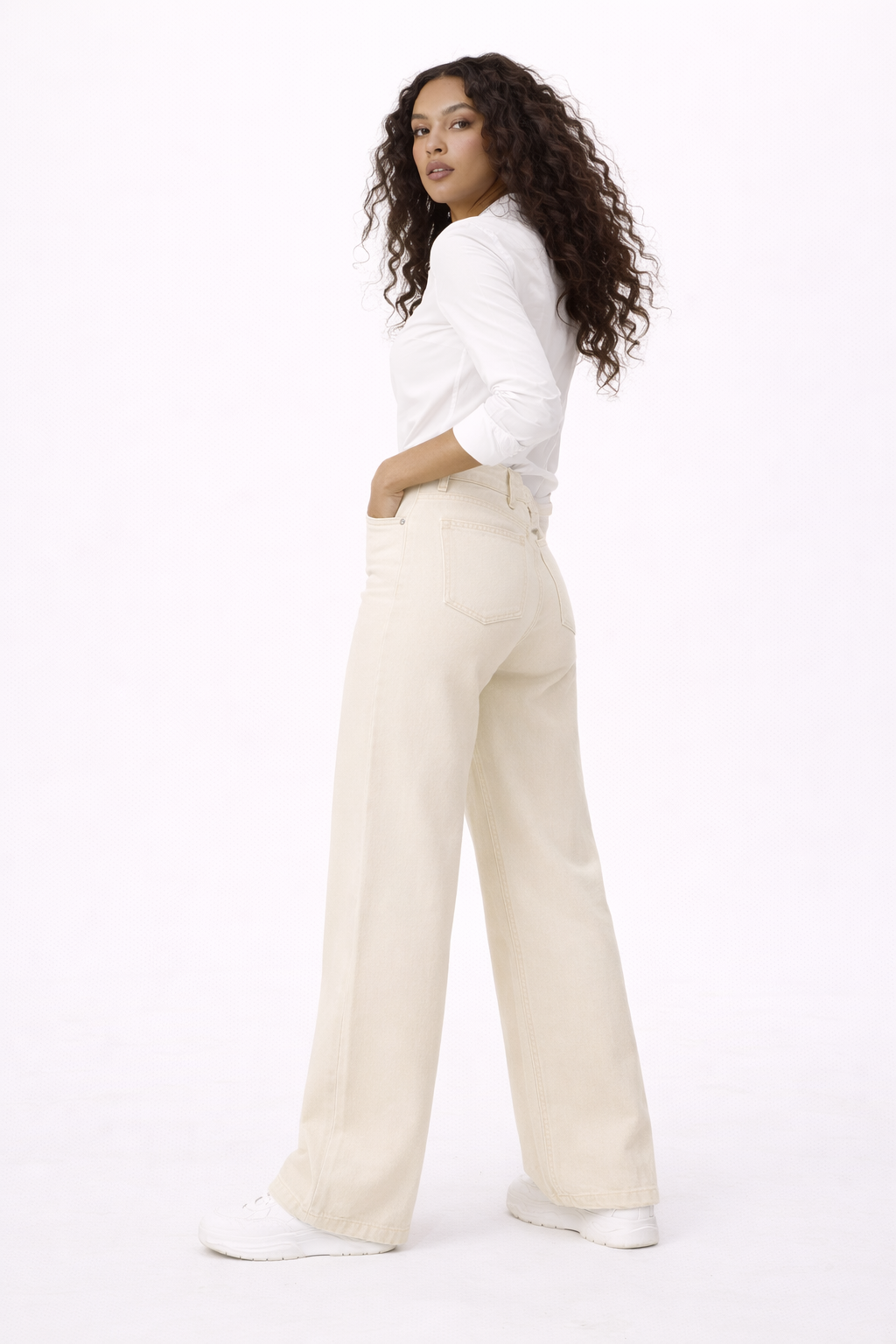 Liora straight leg jeans in quality denim, styled for an easy everyday look