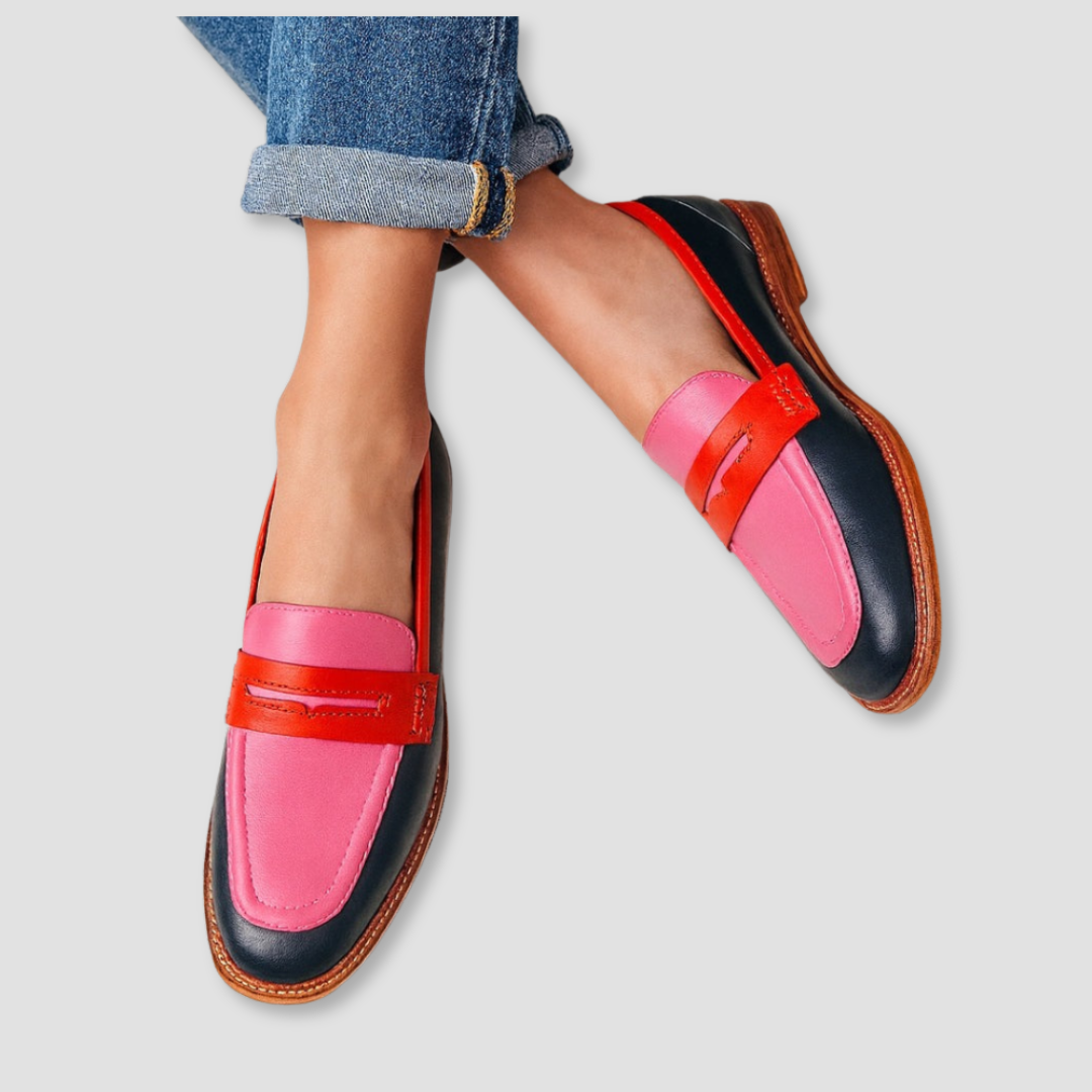 Sydneyx | Cushioned Slip-On Loafers in Pink