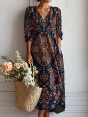 Alessia multicolour everyday comfort dress with relaxed silhouette and pockets