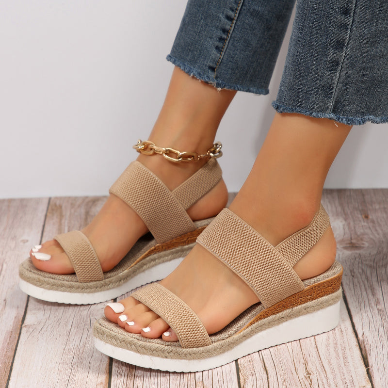 Monaco | Woven Knit Platform Sandals