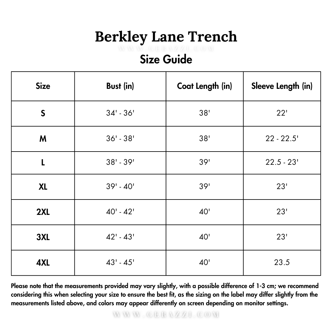 Berkley Lane belted longline trench coat with sleek buttons and adjustable waist