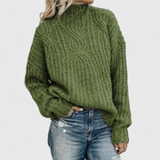 Lerynna sophisticated cable knit sweater shown in multiple colours
