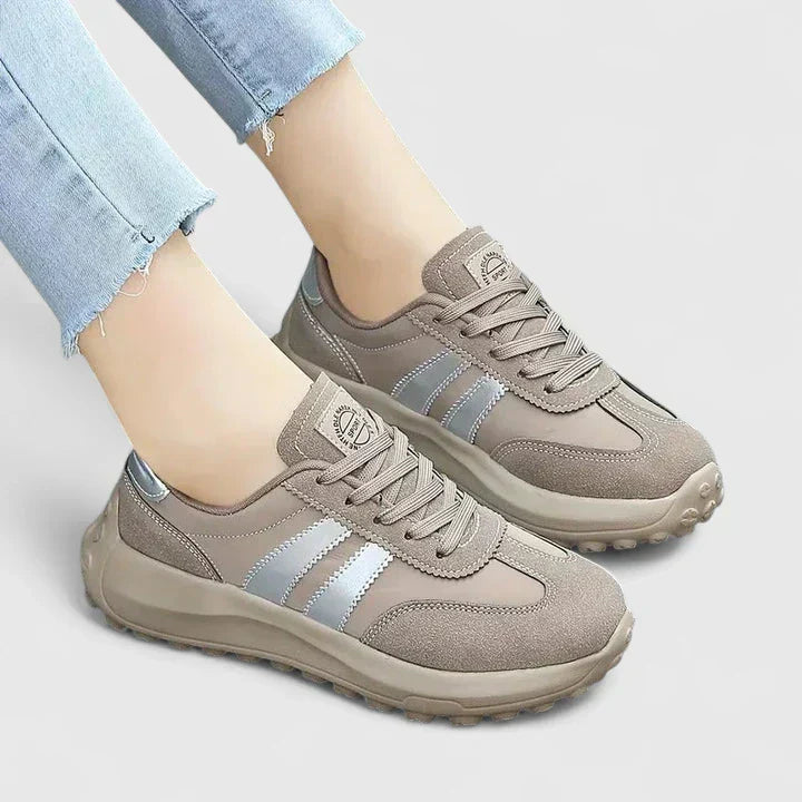 Anzhelynna grey orthopedic comfort sneakers for everyday wear