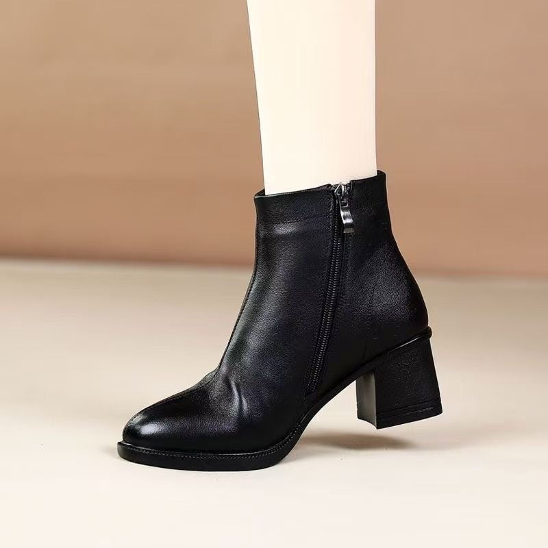 Avenis | Thick-Heel Ankle Boots with Non-Slip Sole