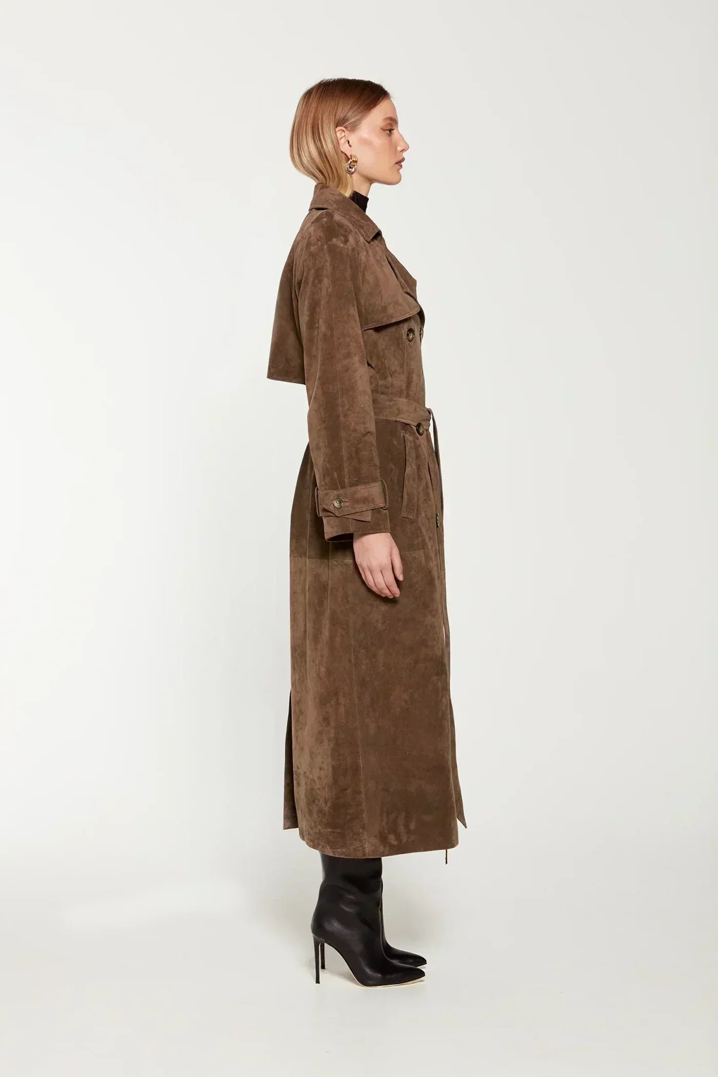 Chantal belted trench coat styled for a polished everyday look