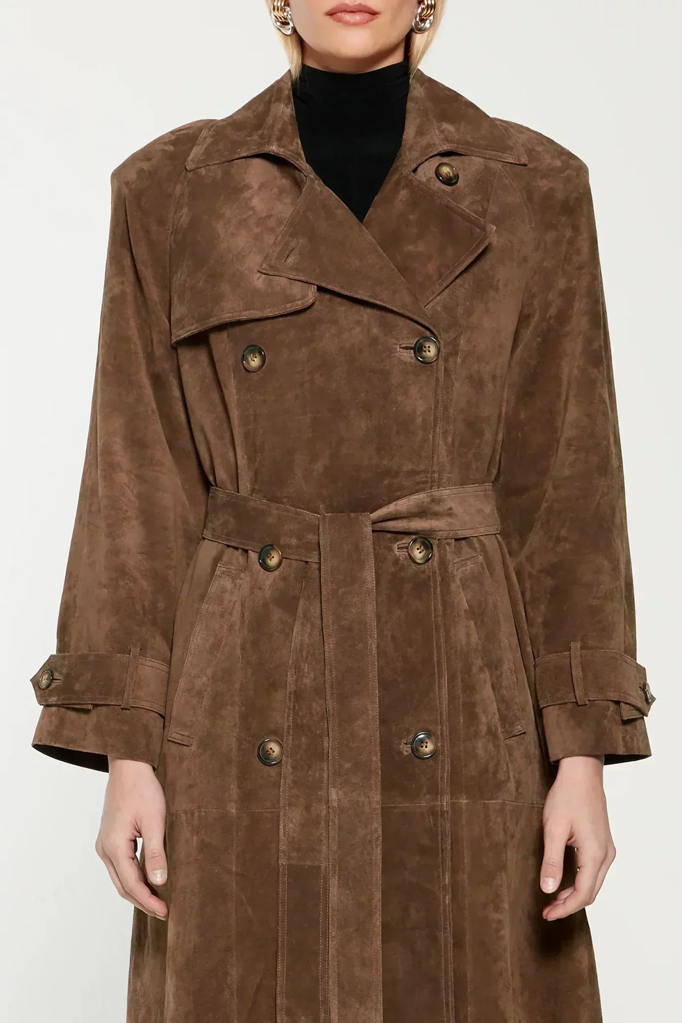 Chantal belted trench coat styled for a polished everyday look