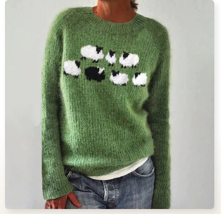 Addison timeless Icelandic knit sweater in a cosy textured weave