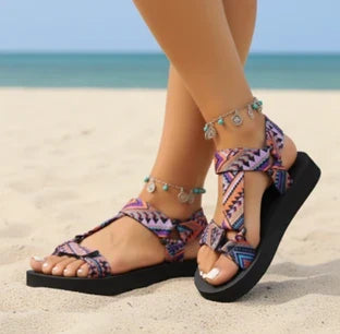 Noemi platform sandals worn