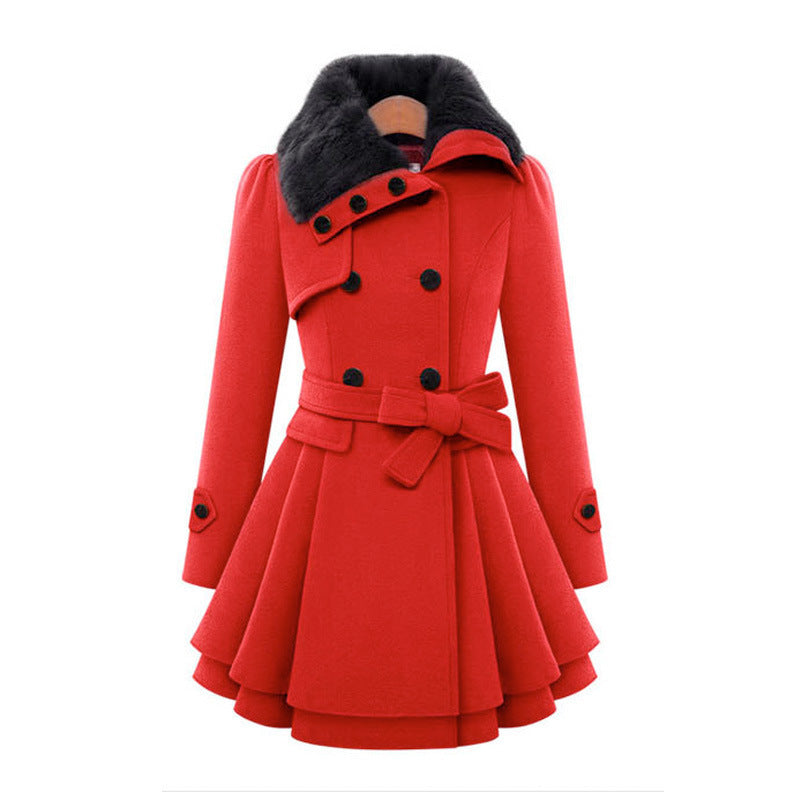 Claudia vintage flair trench coat, tailored womens outerwear shown in a classic silhouette