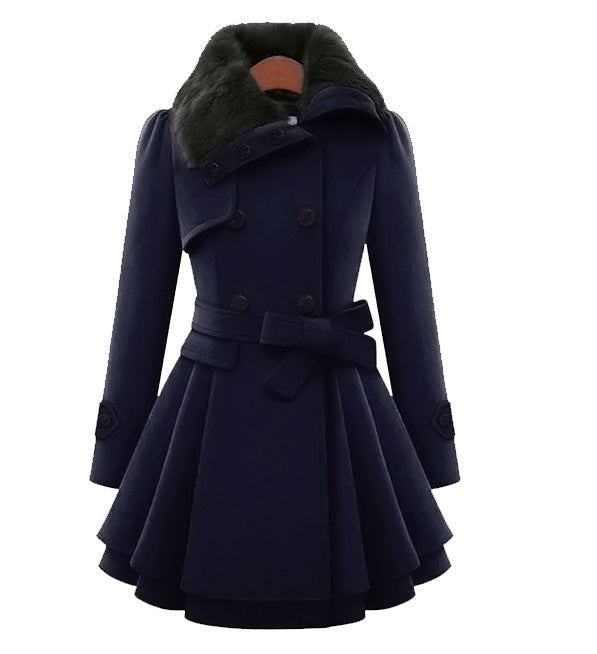 Claudia vintage flair trench coat, tailored womens outerwear shown in a classic silhouette