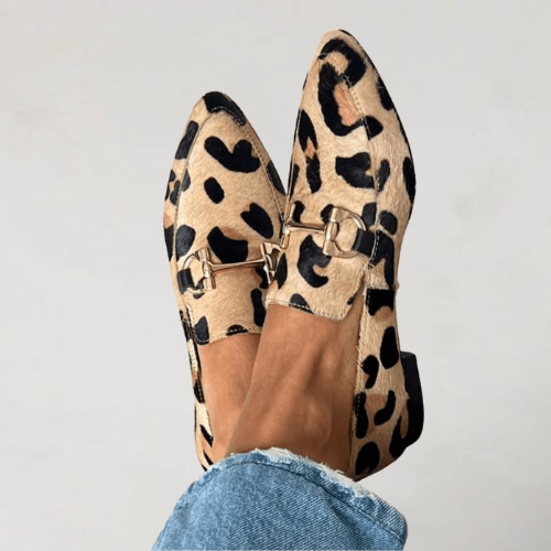 Abigail | Cushioned Slip-On Loafers in Beige