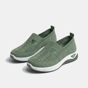 Womens cushioned slip-on shoes shown in several colours