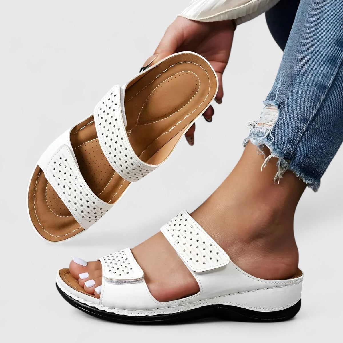 Karyssa | Gel-Sole Two-Tone Sandals