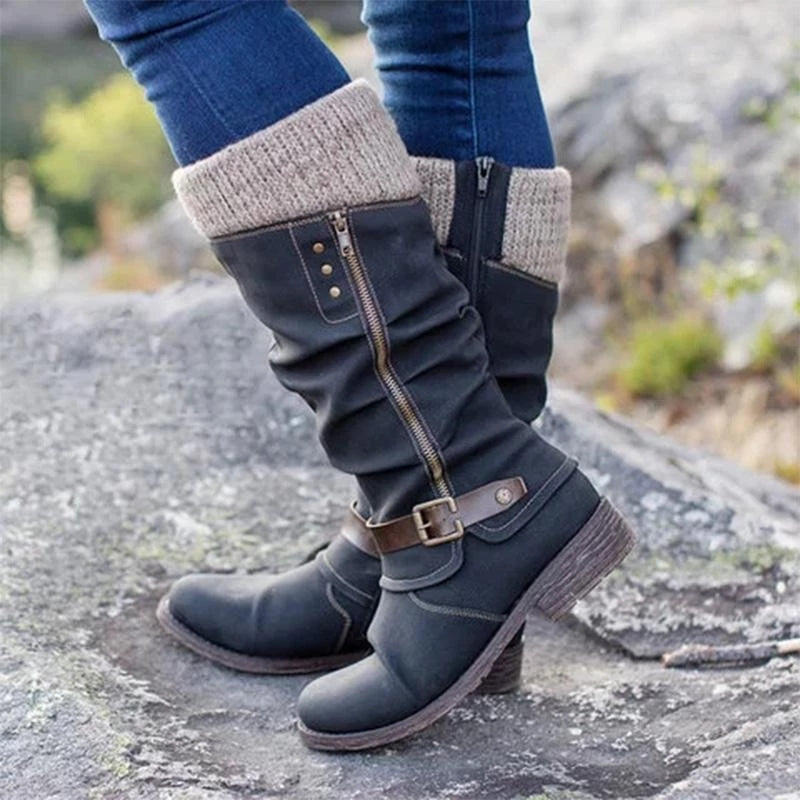 Zarrah | 4 cm Block Heel Boots with Non-Slip Sole
