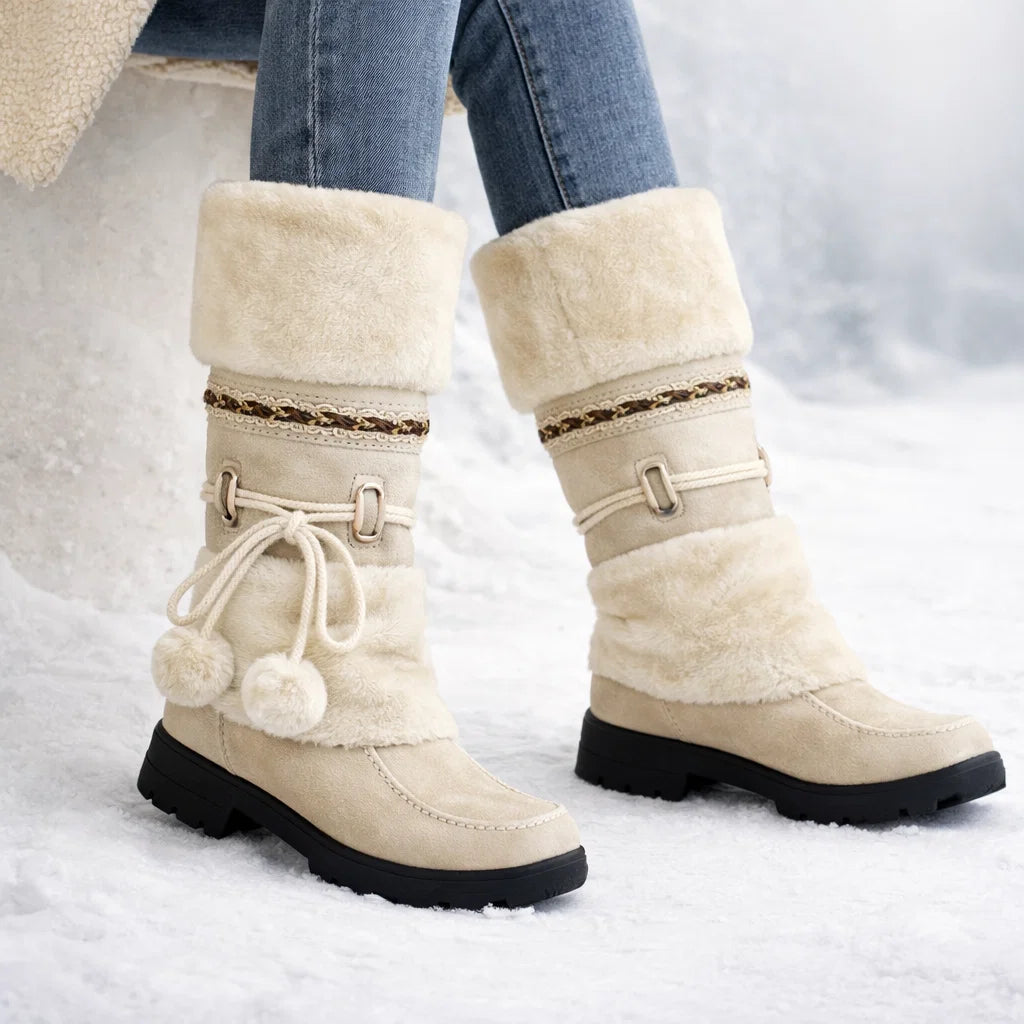 Olynn | Fleece-Lined Lace-Up Winter Boots