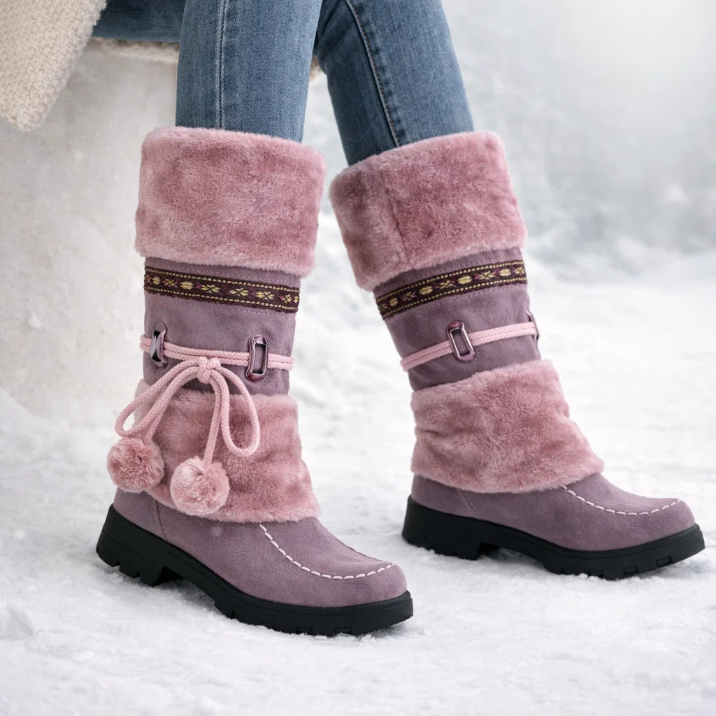 Olynn | Fleece-Lined Lace-Up Winter Boots