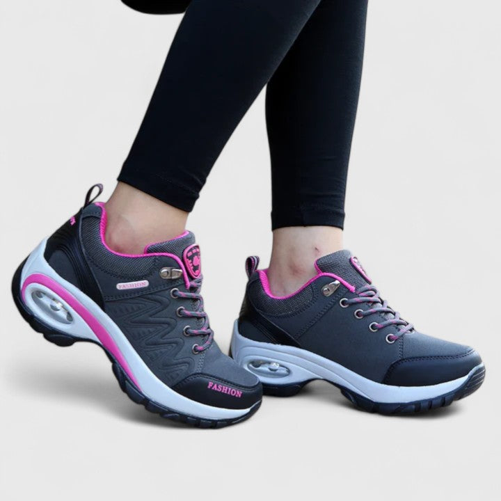 Leslie waterproof slip-on sneakers with low heel in a solid colour finish