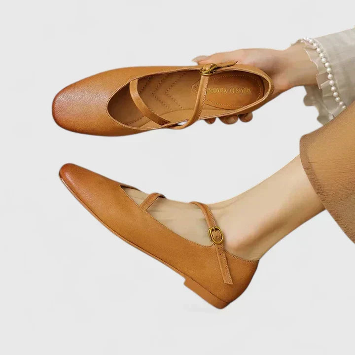 Kymberly comfortable everyday flat shoes shown in brown, black and coffee tones
