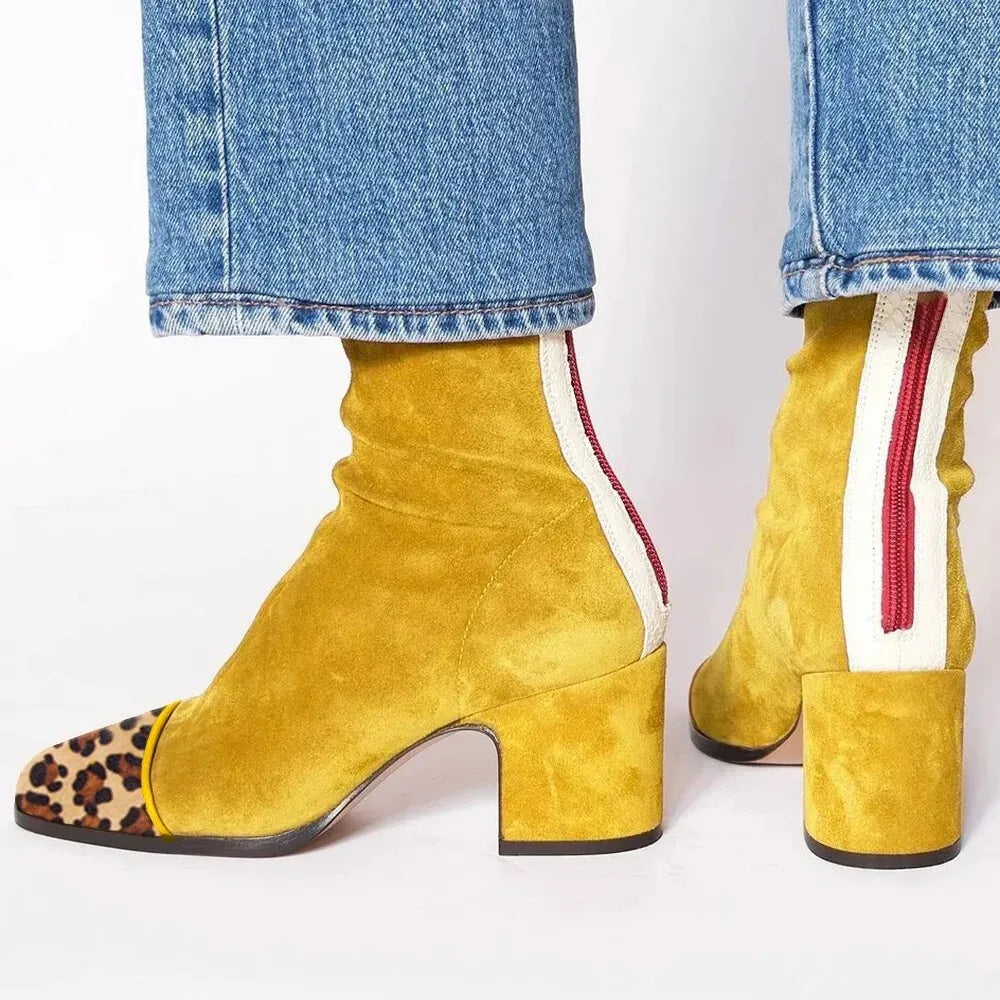 Kryelle | Leopard-Print & Classic Silhouette Boots