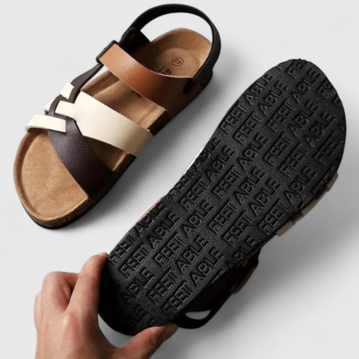 Lourizeth | Adjustable Buckle Strap Suede-Lined Sandals