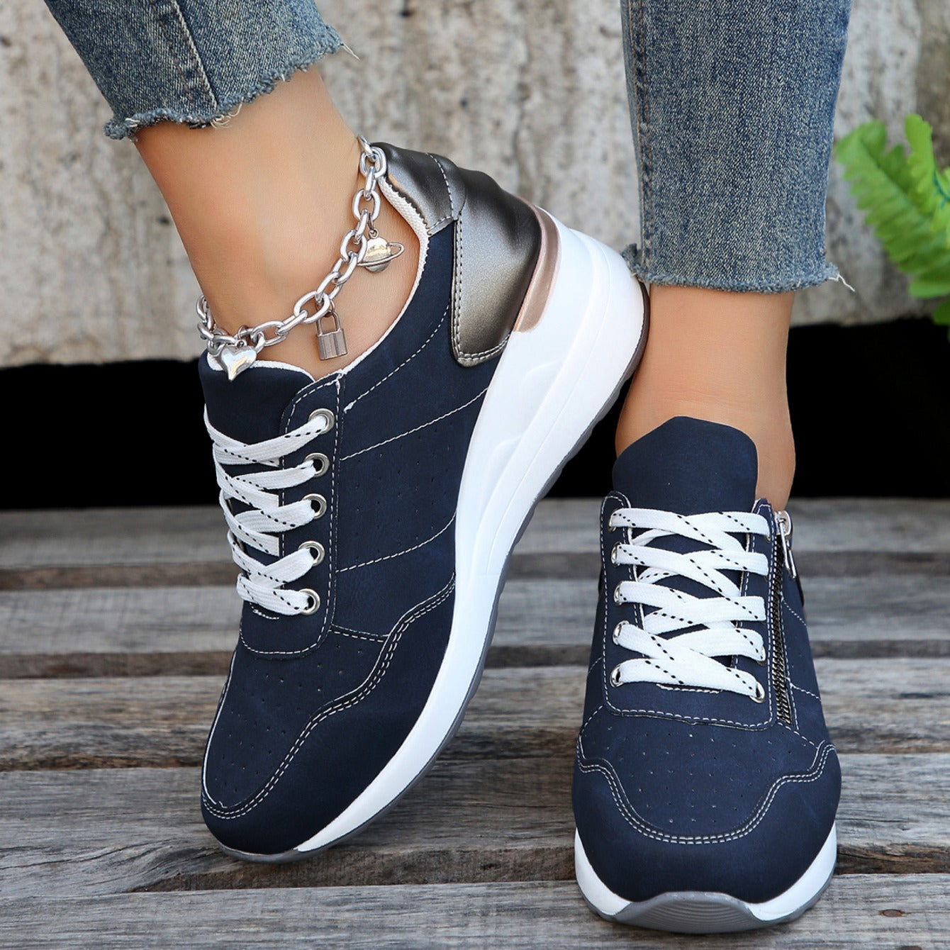 Matilda orthopedic balance sneakers shown in blue, black and grey